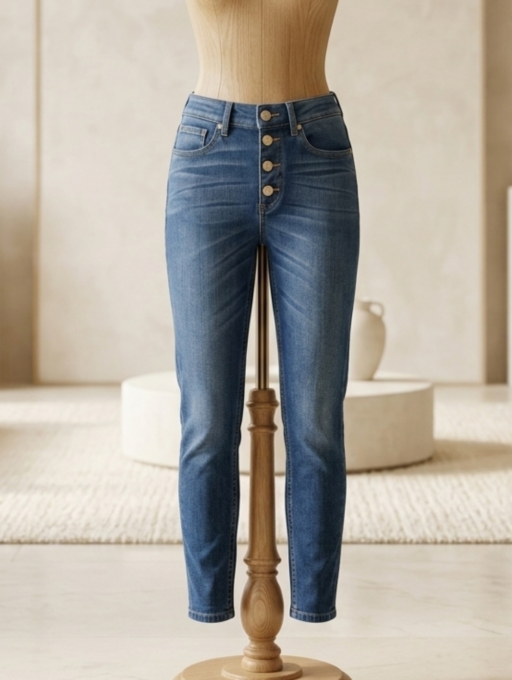 Guess Iconic Triangle Logo Blue Jeans Sz 27